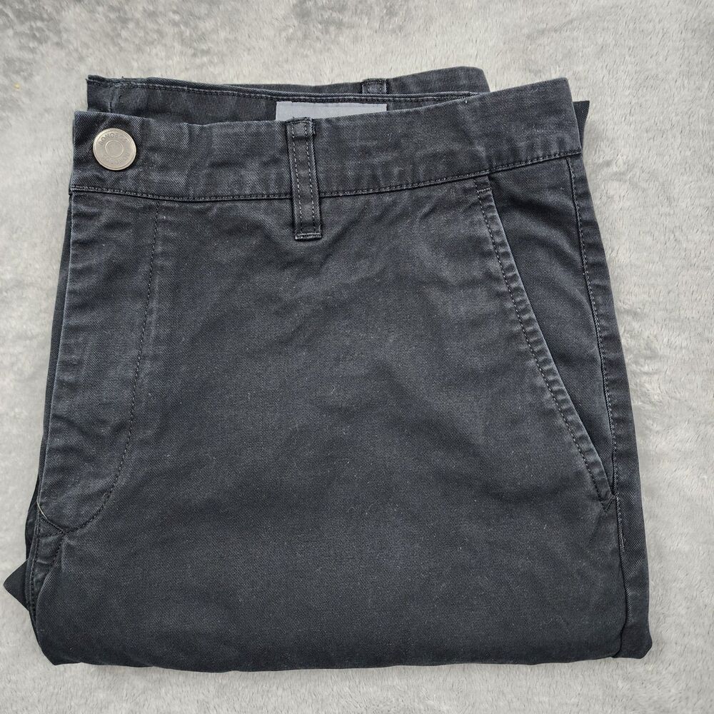 Bonobos Black Cotton Pants 35x29 Wide Leg Straight Cut Minimalist Style Mens